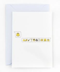 Studio Flash Letterpress Happy Birthday Auf Emoji - Glückwunschkarte Glückwunsch Und Grußkarten
