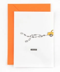 Studio Flash Letterpress Hochzeits- Auto - Glückwunschkarte Zur Hochzeit