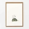 Studio Flash Letterpress Glückwunsch Und Grußkarten Katze Auf Schildkröte Trinkt Cocktail - Grußkarte