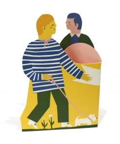 The Printed Peanut Concertina Heart Card Two Men Glückwunsch Und Grußkarten