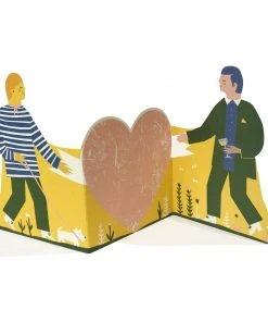 The Printed Peanut Concertina Heart Card Two Men Glückwunsch Und Grußkarten