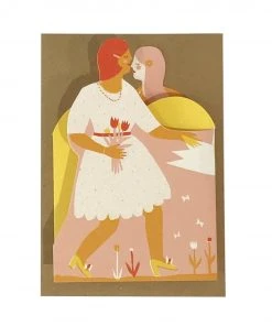 The Printed Peanut Glückwunsch Und Grußkarten Concertina Heart Card Two Woman