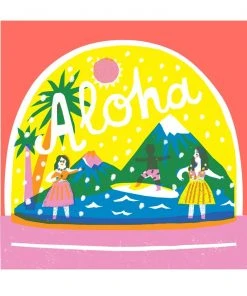 The Printed Peanut Weihnachtskarte Schneekugel Mit Hawaii