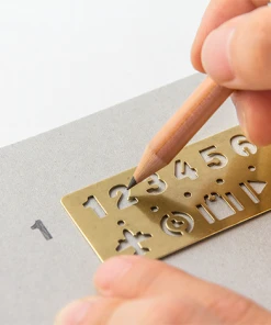 Traveler's Company Brass Bookmark Template Numbers Traveler's Company