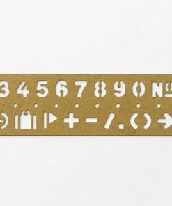 Traveler's Company Brass Bookmark Template Numbers Traveler's Company