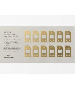 Traveler's Company Brass Number Clips Blankobücher