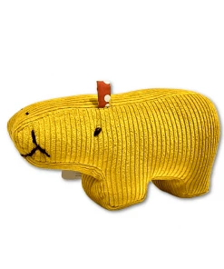 UndPAULA Nilpferd Stofftier Mit Spieluhr Gelbem Breitcord Kinder