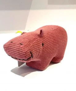 UndPAULA Nilpferd Stofftier Mit Spieluhr Rosa Breitcord