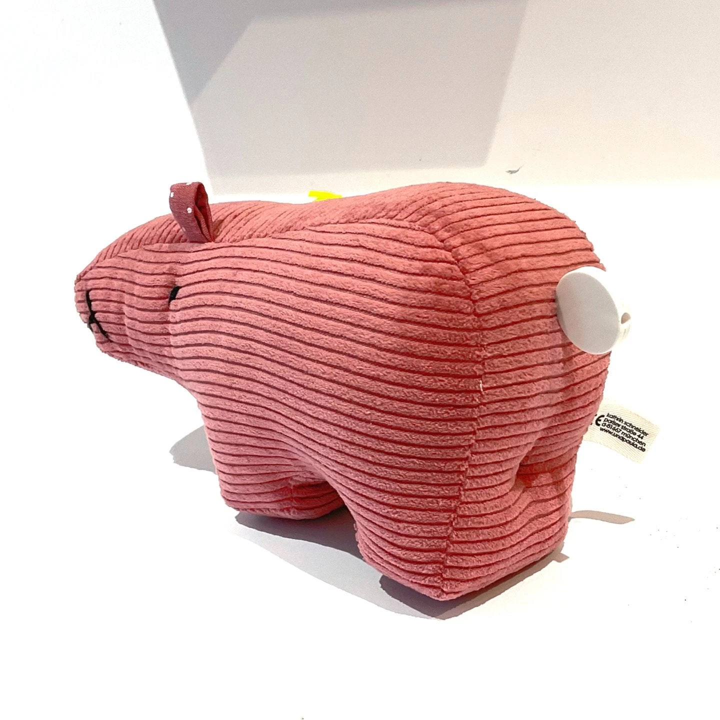 UndPAULA Nilpferd Stofftier Mit Spieluhr Rosa Breitcord 5 UndPAULA Nilpferd Stofftier Mit Spieluhr Rosa Breitcord