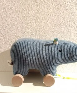 UndPaula Kinder PAULA Stofftier Mit Rollen Blauer Breitcord