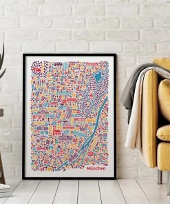 Vianina München Stadtplan - Poster