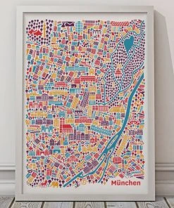 Vianina München Stadtplan - Poster