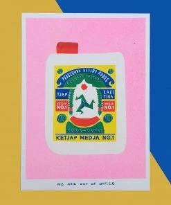 Weareoutofoffice Wanddekoration Risoprint Ketjap Medja Cap Kaki Tiga Kudus